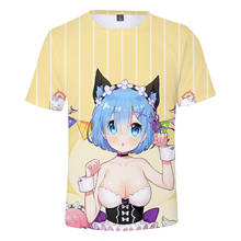 Funny Anime Re: Zero 3D Men Women T Shirt Cute Kids Ram/rem Short Sleeve Re:Zero Summer T-shirt Graphic Tops Girl T-Shirt Kawaii 2024 - buy cheap