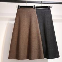 Spring Knitted High Waist Skirt Women Large Size Vintage Office Lady Faldas Casual Simple A-line Skirts 2024 - buy cheap