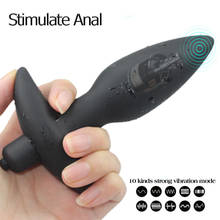 Vibrating silicone anal butt plug dildo vibrator sex toys plug butt erotic intimate goods anus masturbation for women shop 2024 - buy cheap