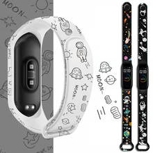 Pulsera para Xiaomi Mi Band 3, 4, 5, 6, correa de silicona con estilo de grafiti creativo, correa de repuesto 2024 - compra barato