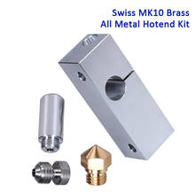 High Quality Swiss MK10 Nozzle Hotend Kit All Metal Heat Break Brass Nozzle M7 Screw 3D Printer Parts 1.75MM Filament Feeding 2024 - buy cheap
