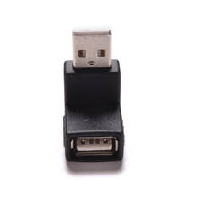 Adaptador USB 2,0 de ángulo recto, conector macho hembra de 90 grados, para ordenador portátil y PC, 1 unidad, nuevo 2024 - compra barato