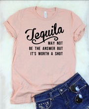 Tequila may not be the answer but it's worth a shot t shirt women fashion pure cotton grunge aesthetic camisetas tees quote tops 2024 - buy cheap