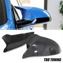 Real Dry Carbon Fiber Mirror Cover For BMW M3 M4 F80 F82 F83 2014 2015 2016+ Rear View Mirror Cover Replacement & Add On Style 2024 - buy cheap