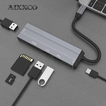 AIXXCO USB 3.1 Type-C Hub To HDMI Adapter 4K USB C Hub with Hub 3.0 TF SD Reader Slot PD for MacBook Pro/Air/Huawei Mate 2024 - buy cheap