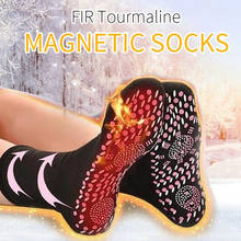 Meias magnéticas de turmalina, meias confortáveis e respiráveis para cuidados com os pés, massagem quente para o inverno, 1 par 2024 - compre barato