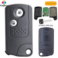 Keyecu-chave de carro inteligente de controle remoto, substituição de chip id46, 2 botões, 433mhz, 2013 2014, 2015 2024 - compre barato