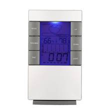 Portable Digital Temperature and Humidity Meter LCD Weather Station Clock Indoor Outdoor Thermometer Hygrometer 2024 - buy cheap