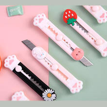 40pcs/lot Fruit Animal Cat Paw Portable Utility Knife Cute Paper Cutter Cutting Razor Blade Office school supply Stationery gift 2024 - buy cheap