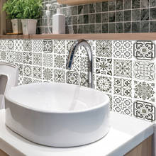 Pegatinas de pared de azulejos de simulación de estilo marroquí, cubiertas de transferencia para renovación de suelo de cocina y baño, pegatinas artísticas de PVC 2024 - compra barato