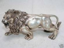 14cm rare luck tibetan silver Exquisite Collectibles lion statue crafts copper tools wedding Decoration Brass BRASS 2024 - buy cheap