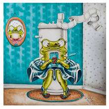 Full Diamond Painting Frog In Toilet 5D DIY Diamond Embroidery Kit Rhinestone mosaic Cross Stitch Gifts 2024 - buy cheap