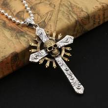 Cool fashion Punk Gothic Skull Cross Pendant Necklace men's jewelry men's Pendant 2024 - buy cheap