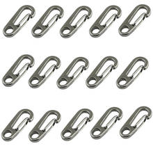 15pcs Stainless Steel Keyring Carabiner Clip D-Ring Spring Hook For Outdoor Climbing Mountaineering Buckle 2024 - buy cheap