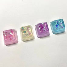 1Pc Handmade creative production Resin  Keycaps cherry R4 translucent keycap  Accessories Apply to mechanical keyboard key caps 2024 - buy cheap