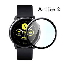 Защитная пленка для samsung Galaxy watch Active 2 40 мм 44 мм закаленное стекло 3D защита экрана из мягкого волокна пленка на весь экран 2024 - купить недорого