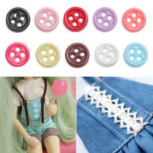 Mini hebillas de botones de plástico de 6mm para ropa de muñeca DIY, botón redondo de 4 agujeros, hebilla de bolsa de muñeca, accesorios de costura hechos a mano, 20 Uds. 2024 - compra barato