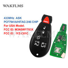 6 Buttons With Panic 433MHz PCF7941A ID46 Fobik Remote For Dodge Grand Caravan With Slider Door Button M3N5WY783X IYZ-C01C 2024 - buy cheap