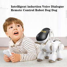 Robô aspirador de brinquedo para crianças, robô que anda e canta, com acionamento inteligente por voz, brinquedo educacional, máquina para aprendizado de animais de estimação 2024 - compre barato