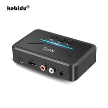 Kebidu-receptor bluetooth 5.0, nfc, a2dp, aux, 3.5mm, rca, usb, reprodução inteligente, áudio estéreo, adaptador sem fio para carro, kit alto-falante 2024 - compre barato