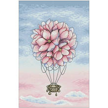 Sika flower balloon patterns Counted Cross Stitch 11CT 14CT 18CT  DIY Chinese Cross Stitch Kits Embroidery Needlework Sets 2024 - buy cheap
