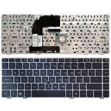 Teclado de ordenador portátil con marco plateado, para HP EliteBook 8470B 8470P 8470 8460 8460p 8460w ProBook 6460 6460b 6470, EE. UU. 2024 - compra barato