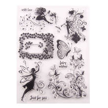 Flower Fairy Lace Transparent Clear Stamps for DIY Scrapbooking/Card Making/Kids Christmas Fun Decoration Supplies 2024 - buy cheap