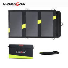 Cargador de batería de energía móvil X-DRAGON, Panel Solar plegable portátil para exteriores, células Micro USB, 5V, 20W, para Xiaomi, iPhone, iPad 2024 - compra barato