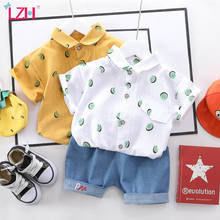 LZH 2021 Trendy Simplicity Newborn Kids Clothes Sets Short Breathable Children Summer Clothes 0-1-2-3-4 Years Infant Boys Suits 2024 - buy cheap