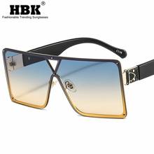 HBK-gafas de sol de una pieza para hombre y mujer, lentes de sol de gran tamaño con montura grande cuadrada, de marca a la moda, protección UV400, productos nuevos, 2021 2024 - compra barato