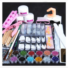 Full Nail Manicure Set Pro Acrylic Kit With Drill Machine Acrylic Liquid Nail Glue Glitter Powder Nail Tips Nail Art Tool Kit 2024 - buy cheap
