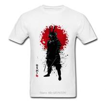 White T-shirts Samurai Ink Tshirt Personalized Men T Shirts Pure Cotton Summer Clothes Thanksgiving Day Father Gift tees 2024 - buy cheap