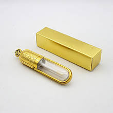 Tubo de brilho labial 5ml, ouro plástico coroa lábio tubo diy recipiente de tubo de brilho labial recipiente vazio de embalagem cosmético 2024 - compre barato