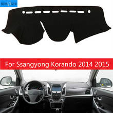 Car Dashboard Cover Dashmat For Ssangyong Korando 2014 2015 Automobile Dash Mat Sun Shade Pad Carpet Dash Board Cover 2024 - buy cheap