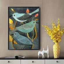 Elegant Animal Nightingale Bird Retro Canvas Creative Art Painting Modern Home Decoration Wall Hanging Painting(No Frame) 2024 - buy cheap