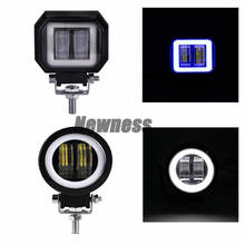 20W Round square Motorcycle LED Angel Eyes Light Bar Spot Light For  Led Work Lightfor Driving Offroad car Boat Truck 2024 - купить недорого