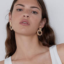 Dvacaman Fashion Geometric Water Drop Earrings Women 2019 Spring Metal Dangle Statement Earrings Wedding Party Jewelry Brincos 2024 - buy cheap