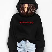 HELL WAS BORING Hoodie Women gothic Graphic Hoody Sweatshirts Fashion Pullovers art unisex Japanese Autumn tops jumper hoodies 2024 - buy cheap