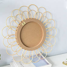 Sun Shape Decorative Large Mirror Rattan Innovative Art Decoration Round Makeup Mirror Dressing Bathroom Wall Hanging Mirror 2024 - buy cheap