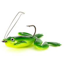 New Hot!Fishing Lure Artificial Fishing Silicone Bait Lure With Treble Hook Soft Fishing Frogs Lures Carp Fishing Tackle Wobbler 2024 - buy cheap