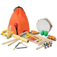 20 Pcs Toddler & Baby Musical Instruments Set - Percussion Toy Fun Toddlers Toys Wooden Xylophone Glockenspiel Toy Rhythm Band S 2024 - buy cheap