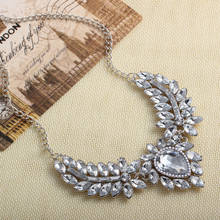 Женское Ожерелье с крупными камнями MINHIN, серебряная цепочка с подвеской-роскошное кристаллическое ожерелье, свадебное Ювелирное Украшение 2024 - купить недорого