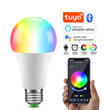 Tuya Bluetooth E27 LED Light Bulb 15W 110V 220V Dimmable Magic Home Lighting RGBW+WW Decor Phone App Wireless Control Smart Lamp 2024 - buy cheap
