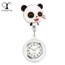Lovely Cartoon Pattern Clip Buckle Nurse Watch Quartz Pocket Watches Removable Silicone Cover Pocket Pendant Clock 2024 - buy cheap