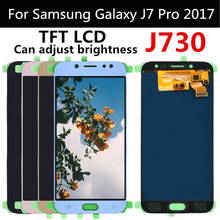 Может регулировать яркость TFT LCD для Samsung Galaxy J7 Pro 2017 J730 J730F ЖК-дисплей сенсорный экран 2024 - купить недорого