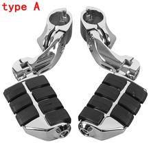 1 1/4" Engine Guard Highway Foot Pegs Footrest Short Angled Clamp For Honda Kawasaki Suzuki Yamaha Harley Softail Sportster Dyna 2024 - buy cheap