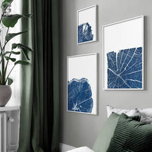 Pintura en lienzo abstracta y azul oscuro anual, póster e impresión, decoración nórdica única, imágenes artísticas de pared para sala de estar y dormitorio 2024 - compra barato