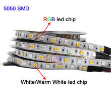 Cinta de lámpara led Flexible SMD 5050, 5m, DC12V, 24V, RGBW, RGBWW, RGB + CCT, RGB + (Blanco/blanco cálido) 2024 - compra barato