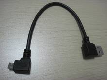 90 Degree USB 2.0 A Male Left Angle to Micro Right Angle Cable Cord 2024 - buy cheap