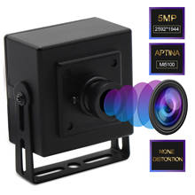 ELP Free Driver 5MP 100 degree None Distortion Lens Aptina MI5100 Sensor CCTV Camera USB Video Camera With Box Housing 2024 - buy cheap